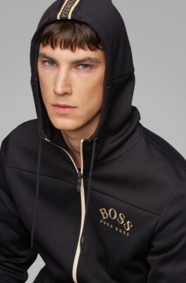 black and gold hugo boss sweatshirt