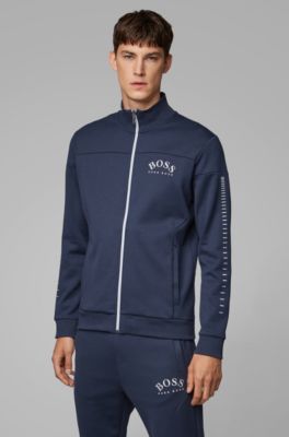 boss zip through sweatshirt