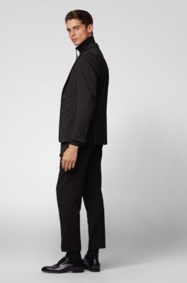 Italian-made Derby shoes in embossed patent leather, Black