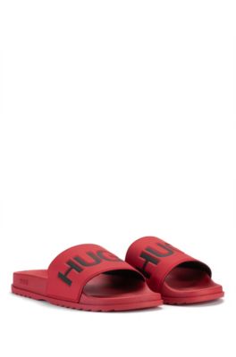 Hugo Boss Italian-made slides with contrast logo. 3