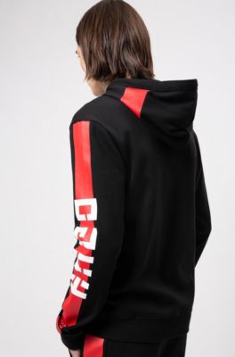 hugo boss tracksuit black and red