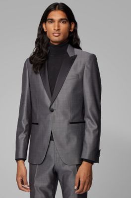 hugo boss grey suit sale