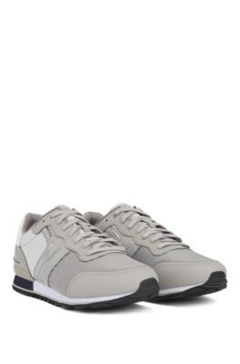 Running-inspired sneakers with bamboo-charcoal lining, Light Grey