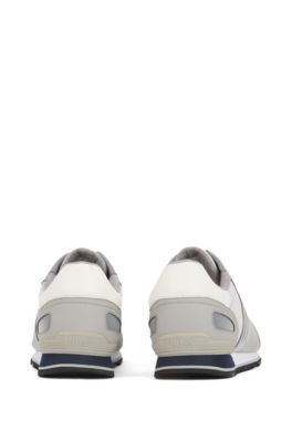 Running-inspired trainers with bamboo-charcoal lining, Light Grey