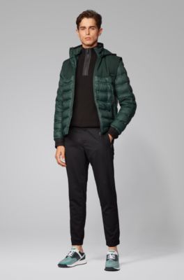 Low-top trainers with suede and nappa leather, Open Green