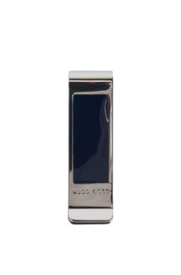 Gift-boxed wallet and card holder in embossed leather, Black