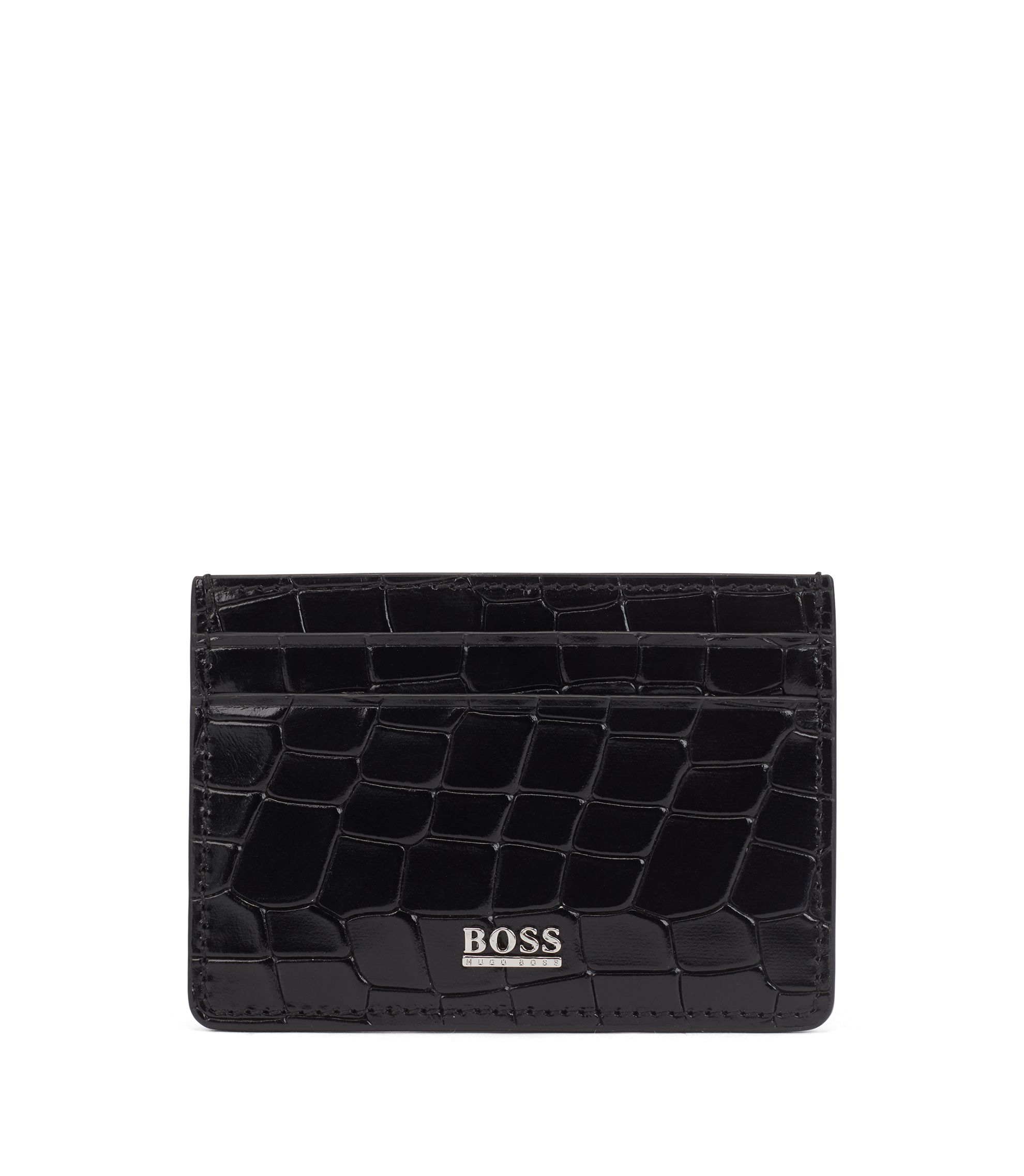 美品✨HUGO BOSS クロコ型押　カーフレザー　ブラック　本革　L相当　希少 hbna50423137_001_200?wid=1980&