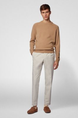 Moccasins in suede with shearling lining, Brown