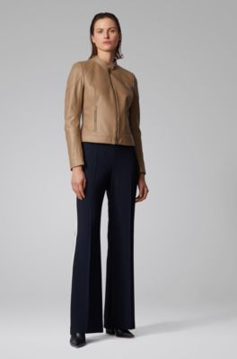 hugo boss leather jacket ladies