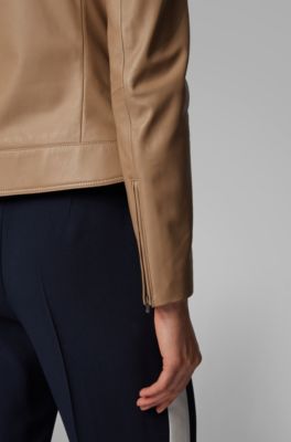 hugo boss leather blazer