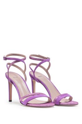 lilac strappy sandals