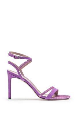 lavender strappy heels