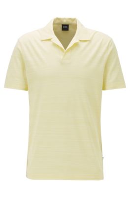 Hugo Boss - Johnny Collar Polo Shirt In Cotton Piqué - Yellow