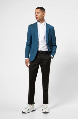 Italian-leather belt with embossed camouflage pattern, Black