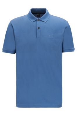 Hugo Boss - Regular Fit Polo Shirt In Pima Cotton Piqu - Light Blue