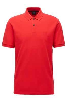 Hugo Boss - Regular Fit Polo Shirt In Pima Cotton Piqué - Red