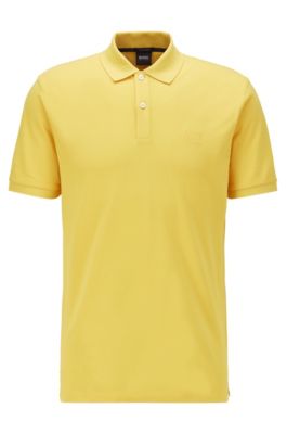 Hugo Boss - Regular Fit Polo Shirt In Pima Cotton Piqu - Yellow