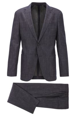 hugo boss linen suit