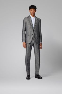 hugo boss linen suit