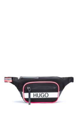 Hugo Boss - Logo Belt Bag In Nylon Gabardine - Black