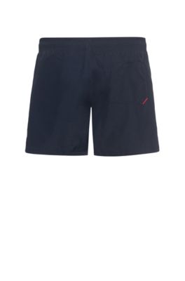 Logo swim shorts in quick-drying fabric, Dark Blue