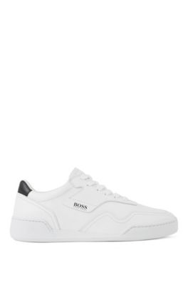 Hugo Boss - Low Top Sneakers In Italian Calf Leather - Open White