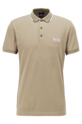 Hugo Boss - Active Stretch Golf Polo Shirt With S.caf - Dark Green