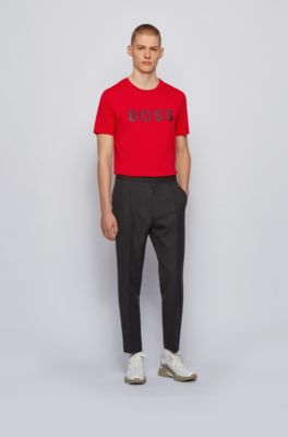 Hugo Boss Logo T-shirt in a single-jersey cotton blend. 1