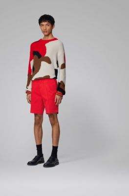 hugo boss shorts red