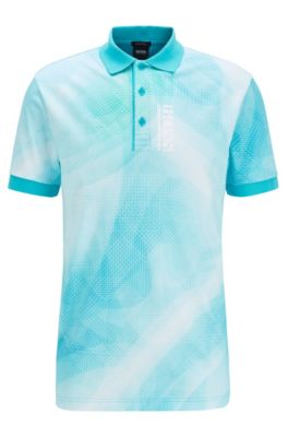 light blue hugo boss polo shirt