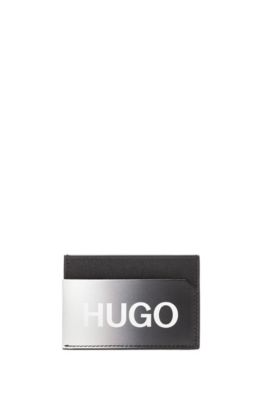 Hugo Boss - Logo Card Holder In Nappa Leather With Dégradé Effect - Black