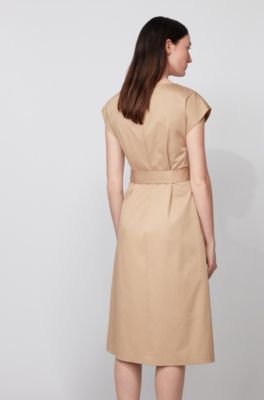 beige business dress