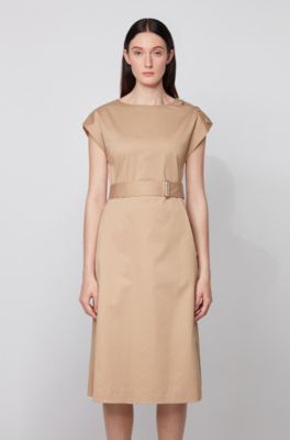 beige business dress