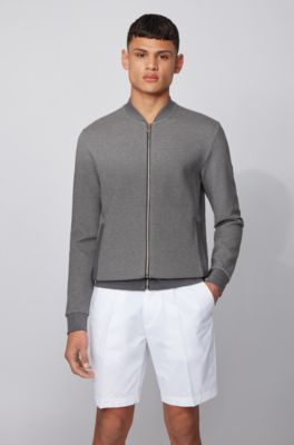 hugo boss zip through sweatshirt