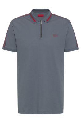 hugo boss polo shirt with zip