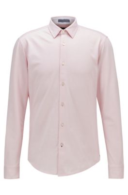 BOSS - Slim-fit shirt in washed cotton 