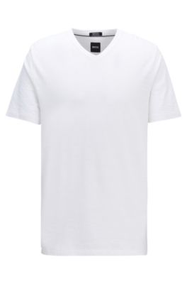 Regular-fit T-shirt in mercerized cotton