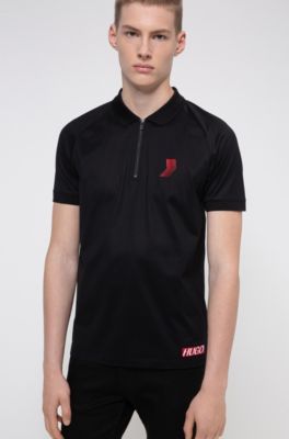 black slim polo shirt