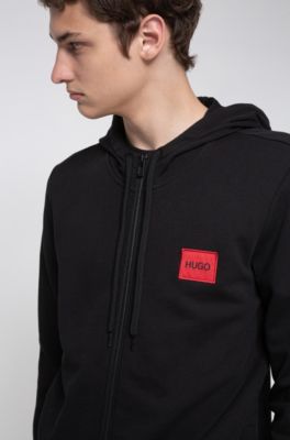 hugo boss zip hoodie black