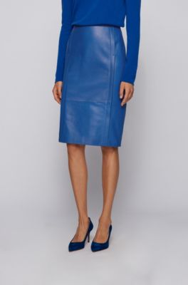leather pencil skirt shoes