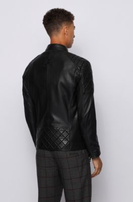 hugo boss leather jacket quality