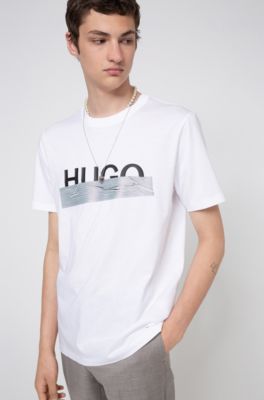 Hugo Boss - Regular-fit T-shirt with new-season logo artwork