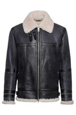 hugo boss sheepskin jacket