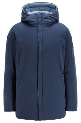 Hugo Boss Reversible oversize down jacket in water-repellent fabric. 1
