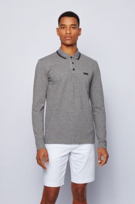 hugo boss long sleeve polo white