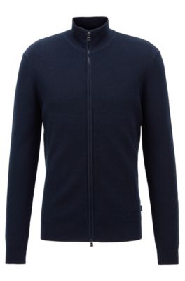 hugo boss zip cardigan