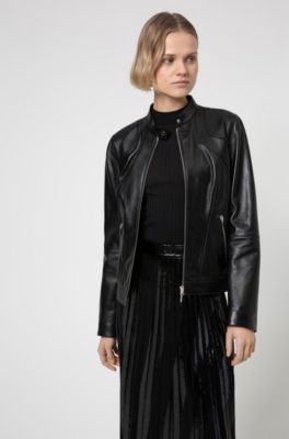 hugo boss leather jackets womens