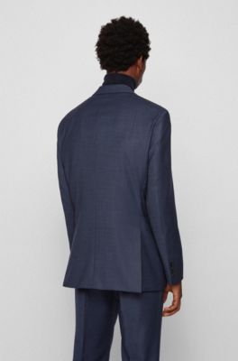 BOSS - Regular-fit Suit In Micro-patterned Virgin-wool Serge