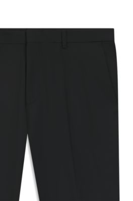 Pantalon Extra Slim en tissu tr&egrave;s souple, Noir