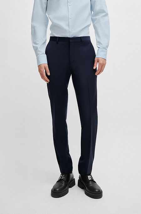 Extra-slim-fit pants in bi-stretch fabric, Dark Blue